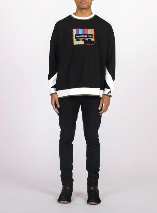 UNISEX SMPTE PATCH CREW NECK SWEATSHIRT - Borrow